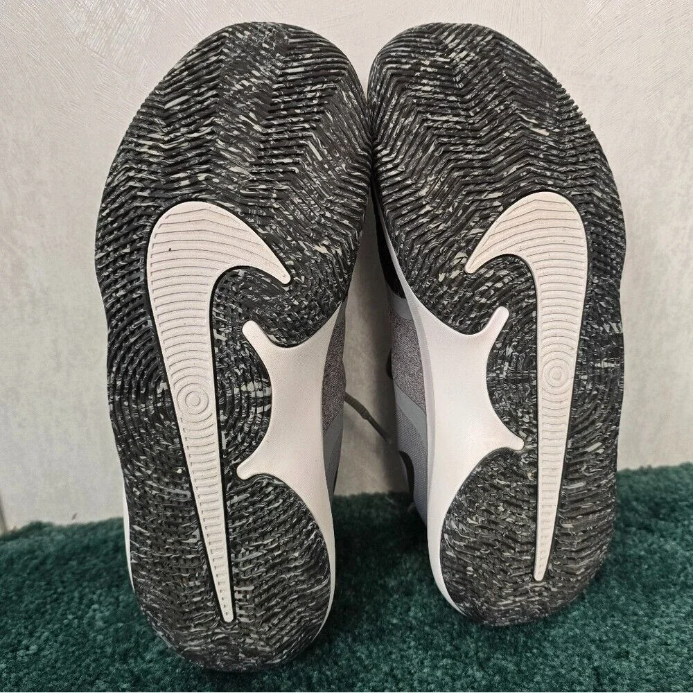 Nike Air Precision II Men Size 8 Basketball Shoes Grey Black Mesh AA7069-011